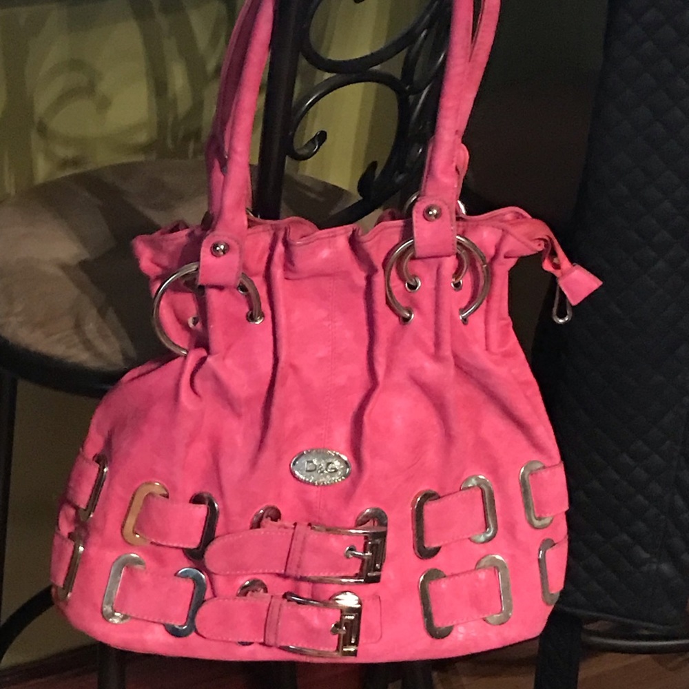 D&G Dolce & Gabanna pink shoulder hand bag Large